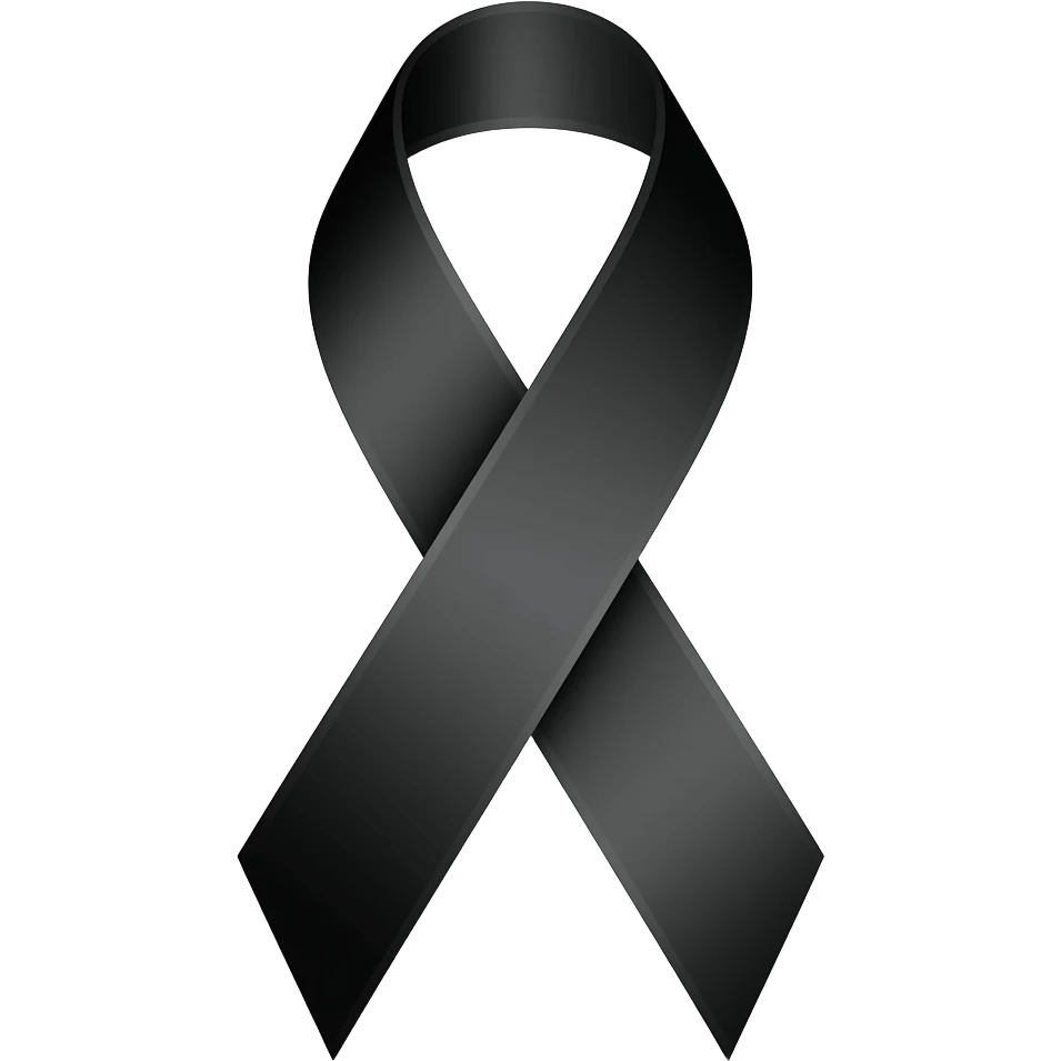 Lazo negro de luto emoji