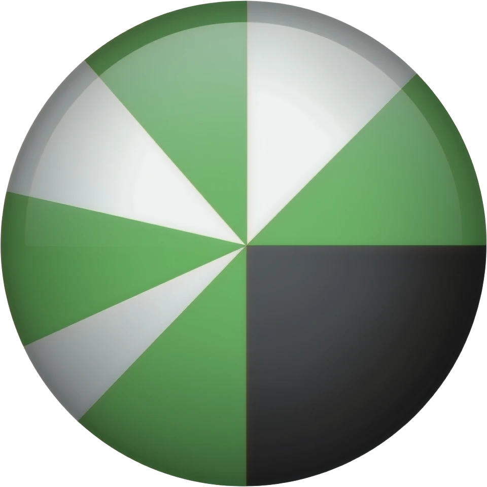 Бело зелёно чёрный триколор emoji