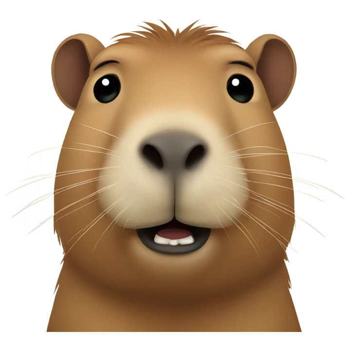 Capybara wearing a brown bow emoji