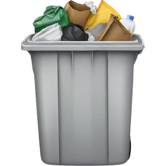 Trash with a person in it emoji