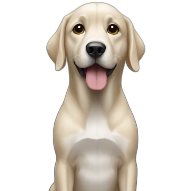 Dog take elevator emoji