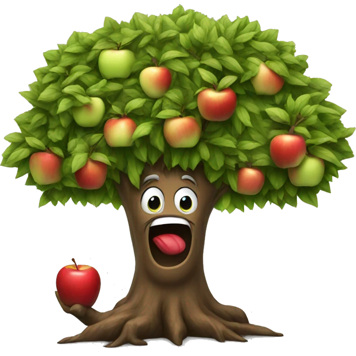 Apple eating tree emoji