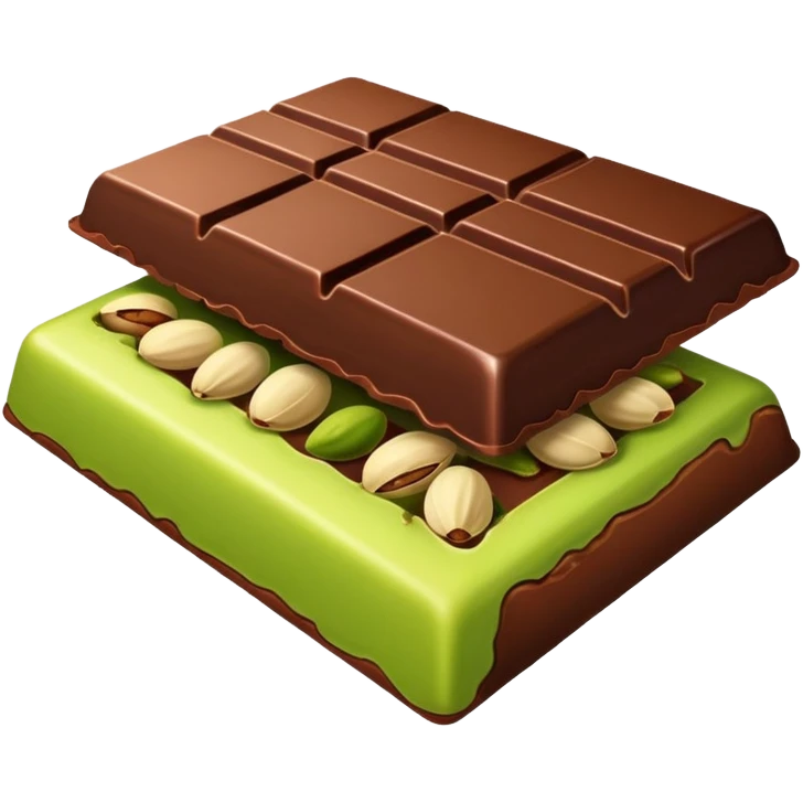chocolate bar with pistachio filling emoji