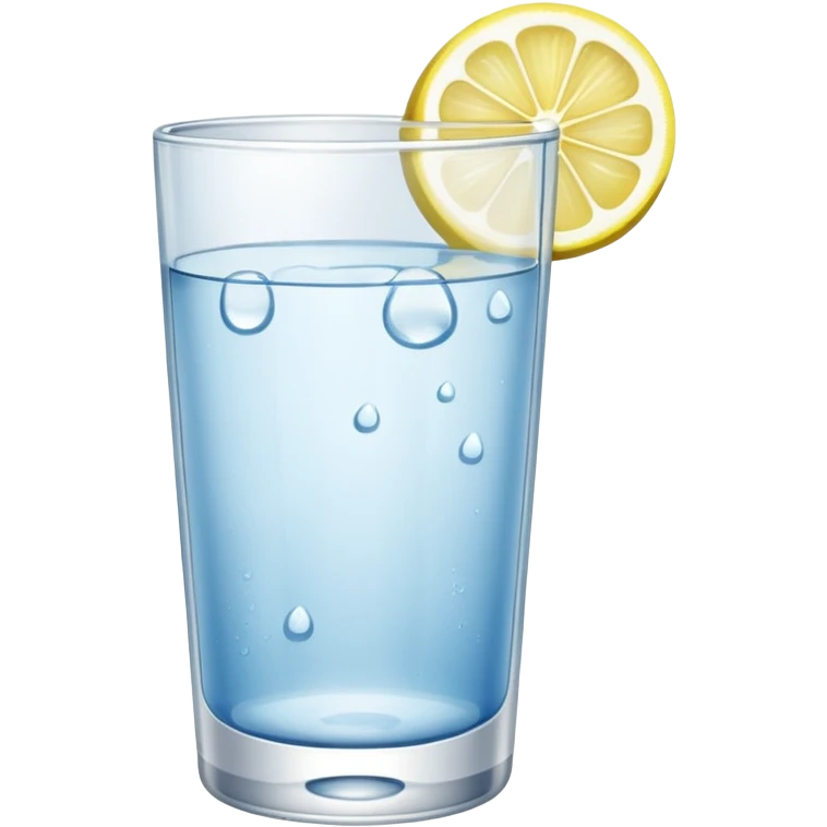 a glass of water with lemon emoji