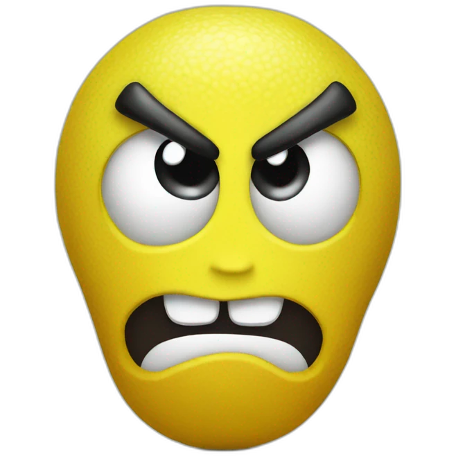 angry lemon emoji
