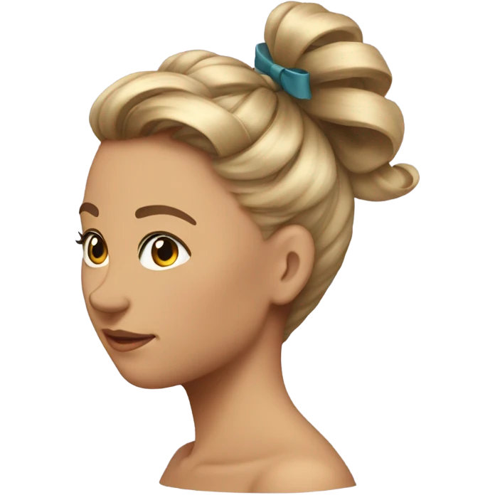 Ponytail with bow emoji