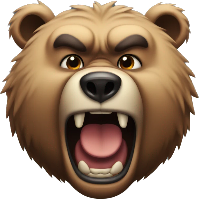 Angry bear emoji