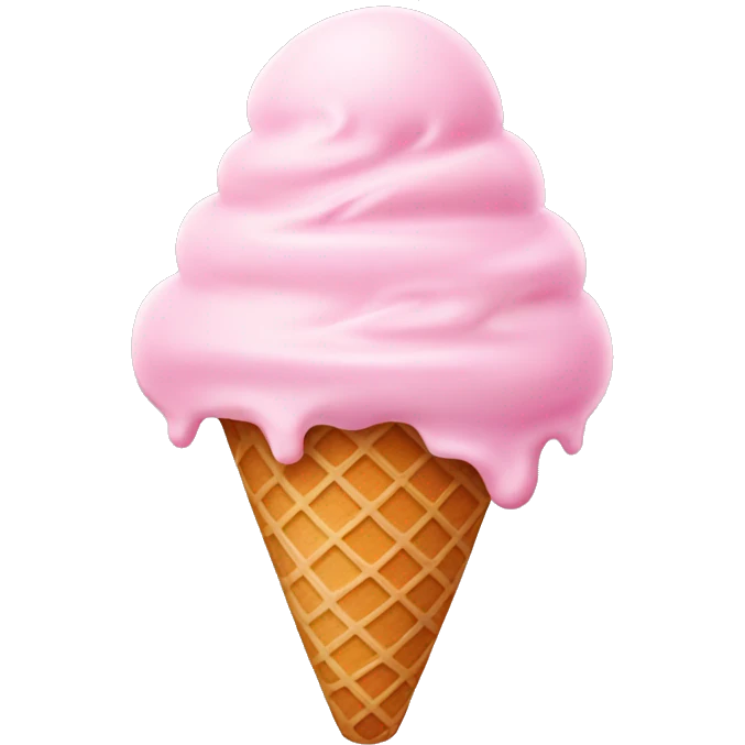 pastel pink ice cream emoji