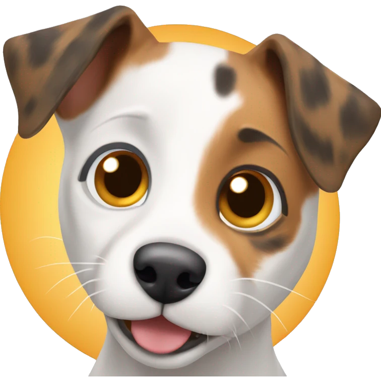 Dog Jack Russell and cat bengal emoji
