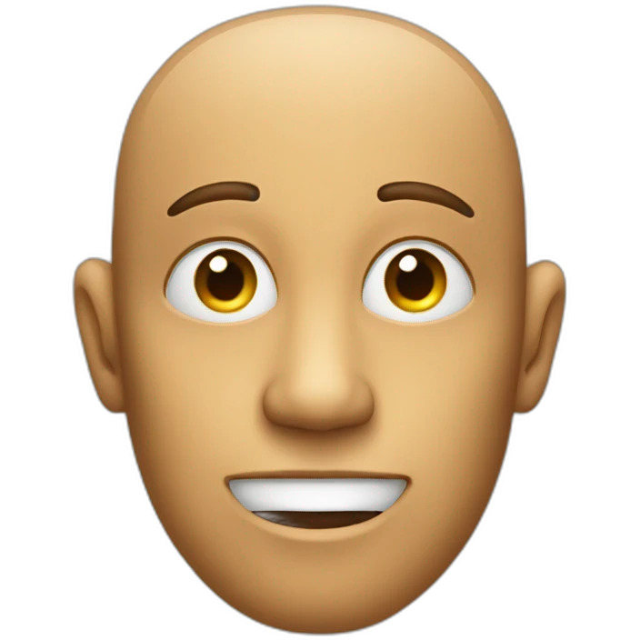 a face with a hand on the side making a c shape near the ear emoji