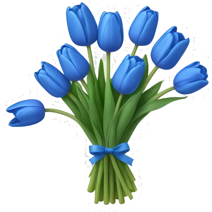 blue tulip bouquet  emoji