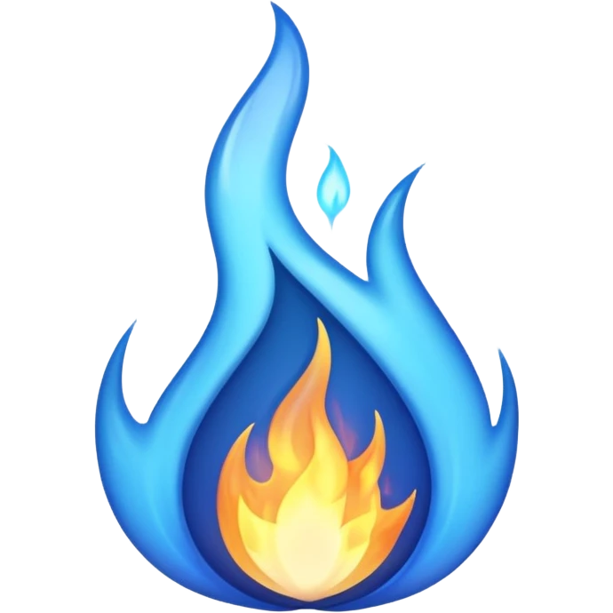 blue flame emoji