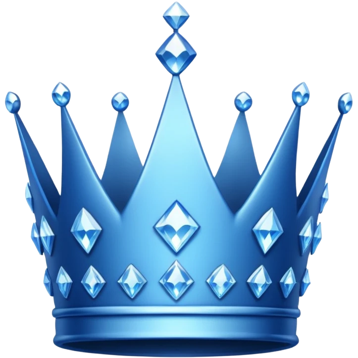 crown made of diamond blue emoji