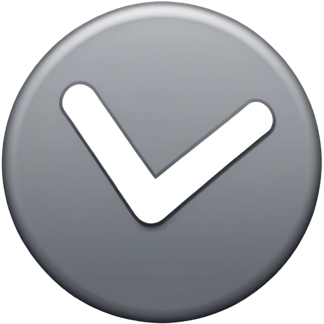 Gray circle with A tick In it emoji