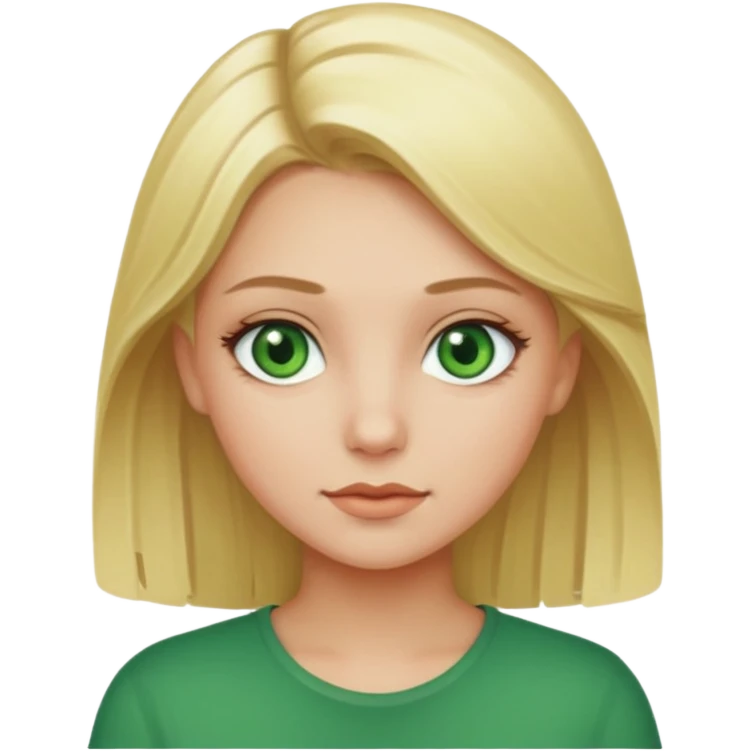 Girl blonde Green eyes emoji