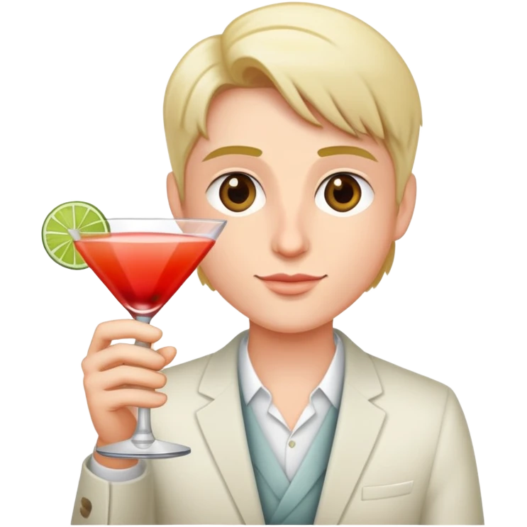 me with a cocktail in my hand emoji