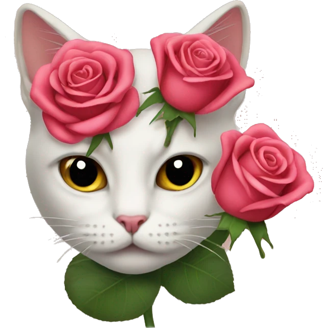 rose in a cat emoji