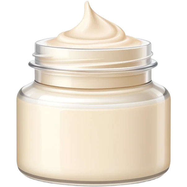 Moisturizer cream jar with lotion emoji