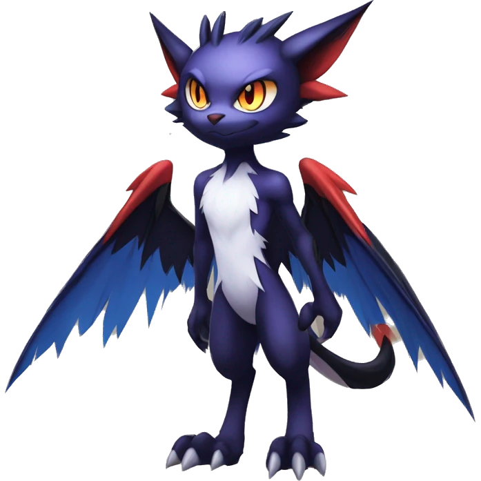 Anthro Edgy Cool Litten-Noivern-Noibat-Absol-Pokémon Full Body emoji