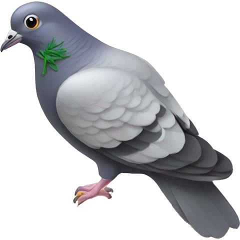 Pigeon picking grains  emoji