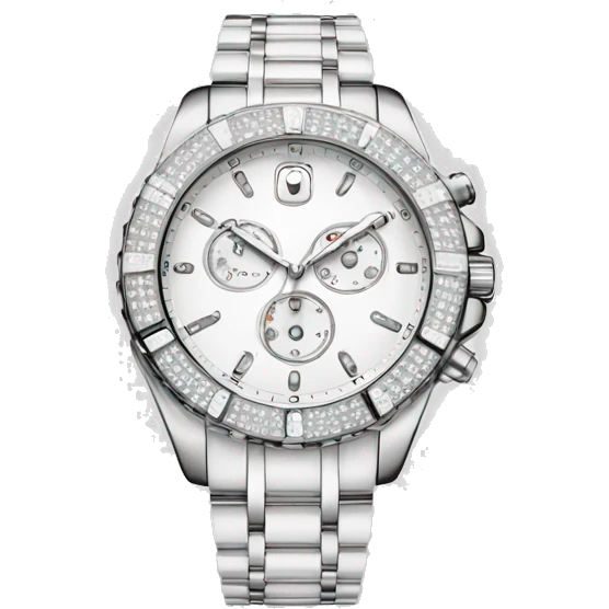 white luxury watch emoji