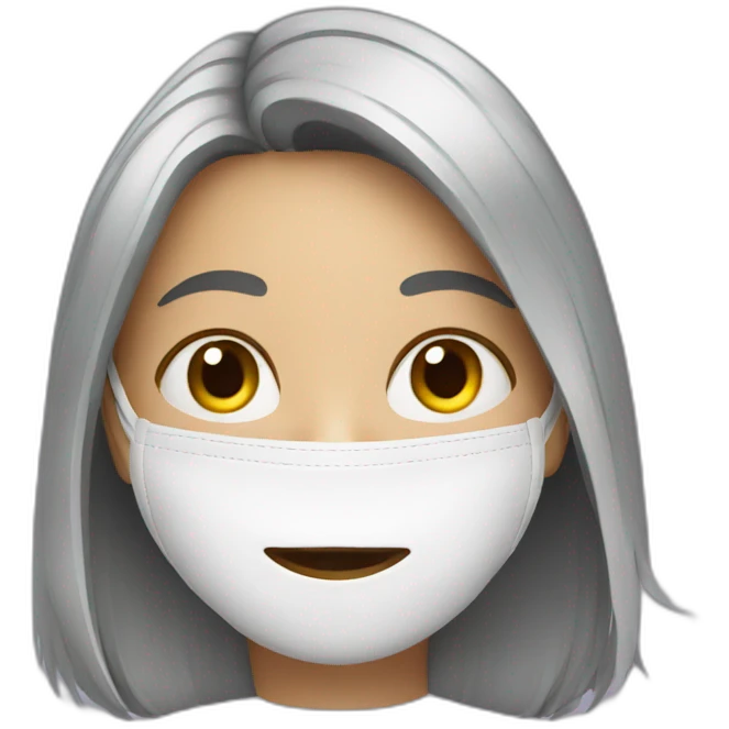 covid mask girl emoji