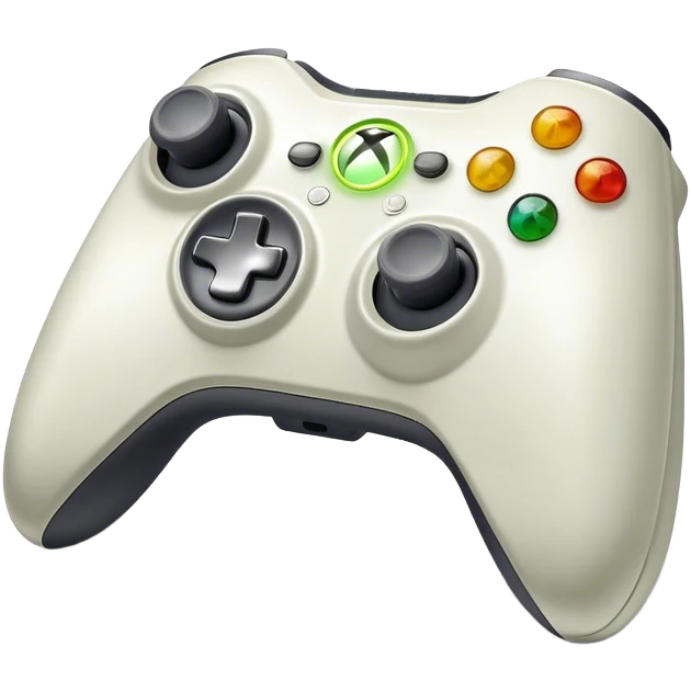 Clash of Clans aesthetic: Cinematic Playful Xbox 360 Console Portrait Emoji, rendered in a 3D vector-style similar to standard emojis with minimal shading and bold, simplified shapes. A compact, distinct form with signature details, softly glowing with a modern gaming energy charm. Simplified yet unmistakably iconic, highly detailed and consistent, glowing with a soft radiance and high shine. Stylized with a touch of next-gen innovation and a soft glowing outline, capturing the essence of a beloved gaming relic with a friendly, playful manner! emoji