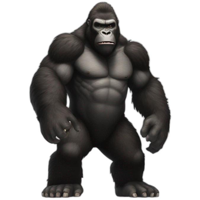 king kong stomping on the ground emoji