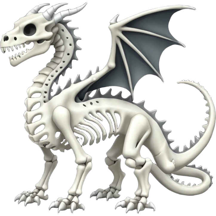 Evil Shiny Boneknapper-Skeleton-dragon (full body) emoji