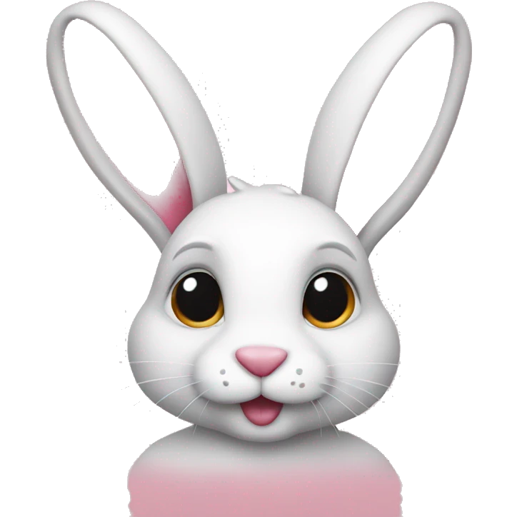 Rabbit with pink hearts emoji