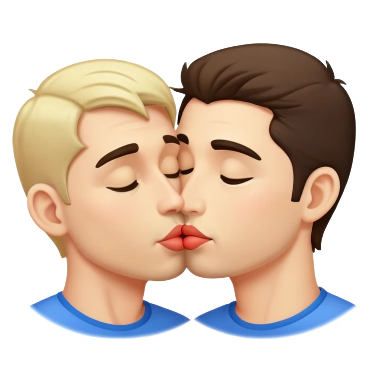 Dos hombres besándose  emoji