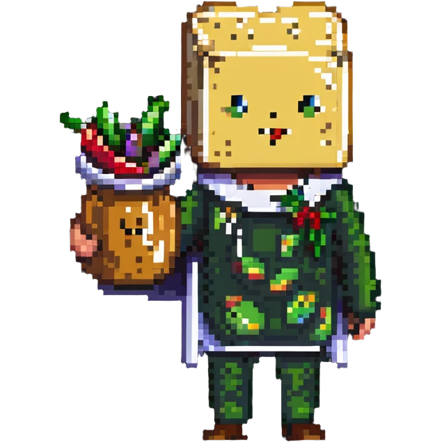 man dressed as a snack emoji