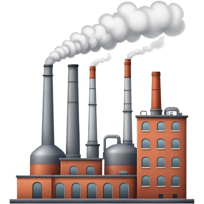 industrial factory with smokestacks emoji