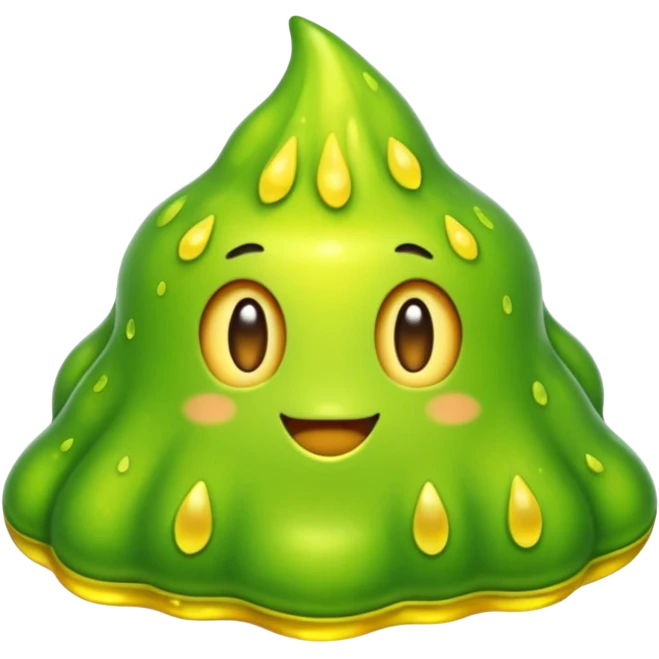 a slimy yellow-green emoji