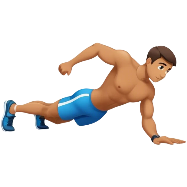 male plank exercise emoji