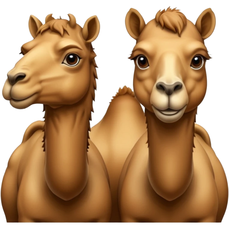 High resolution camels without fur emoji