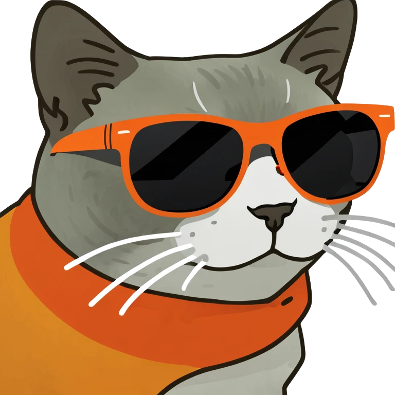 Cat with sunglasses emoji
