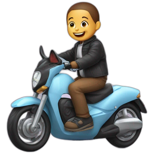 Bébé rides kitten Ride penguin emoji