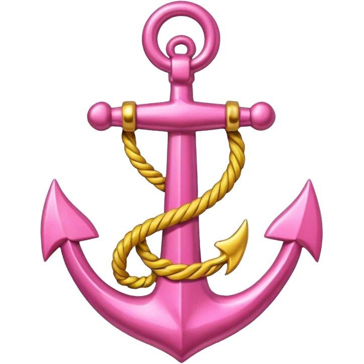 glitter pink and yellow anchor emoji