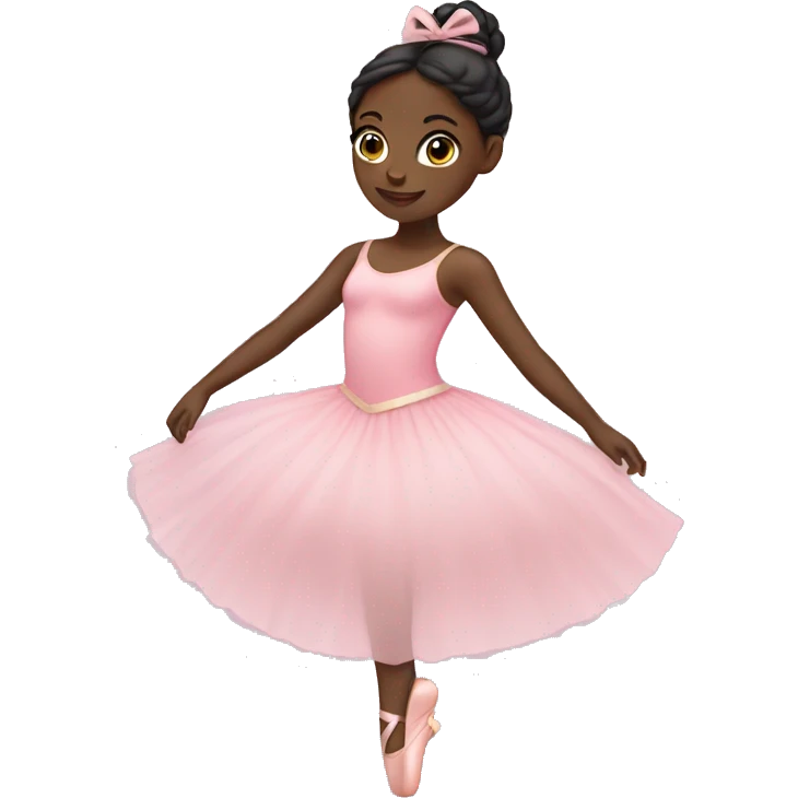 Black girl as a ballerina emoji
