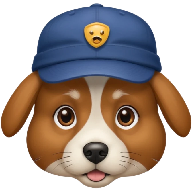 Dog and cap emoji