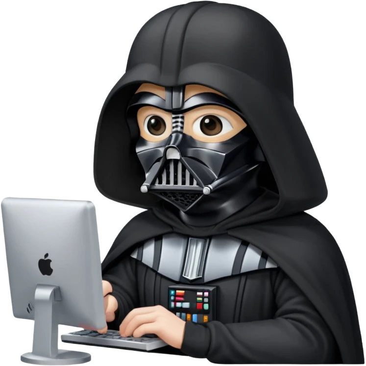 Darth Vader as a hacker emoji