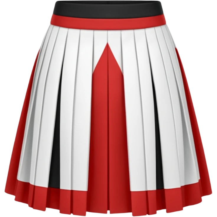 short red white black skirt emoji