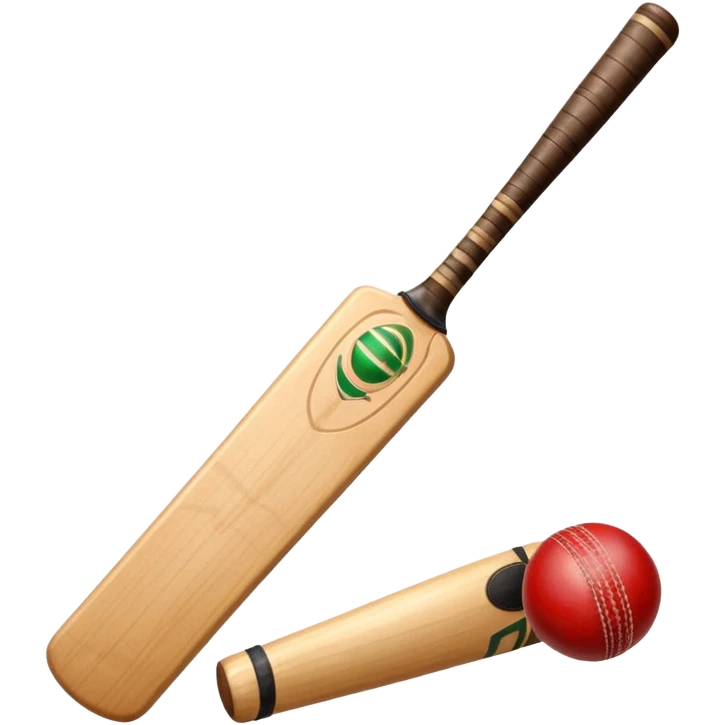 Cricket bat and ball emoji