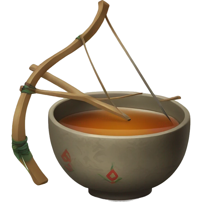 tibetan bow with tea emoji