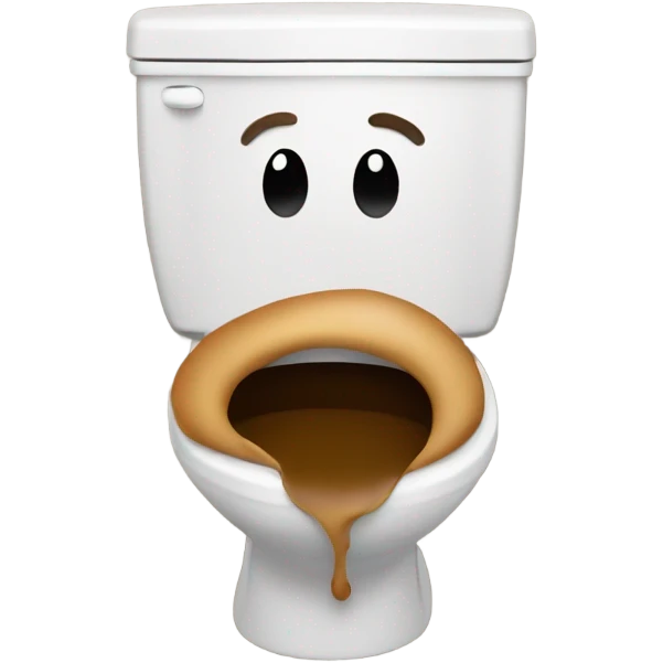 Poop emoji in the toilet  emoji