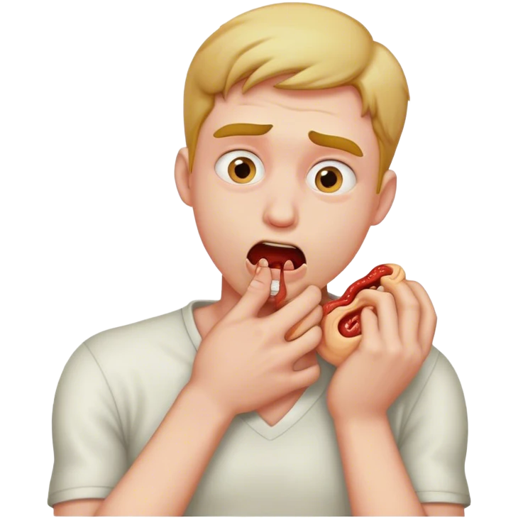 Man chocking  emoji
