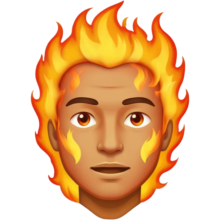 Make him really hot on fire  emoji