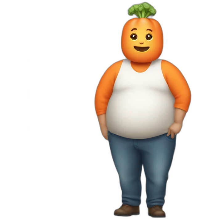 fat carrot man  emoji