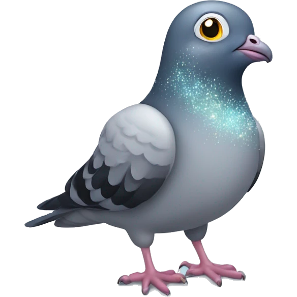 pigeon with sparkling eyes emoji